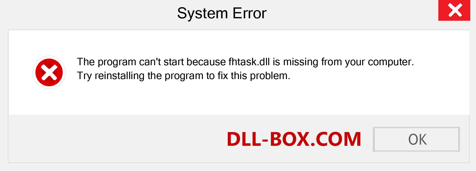  fhtask.dll file is missing?. Download for Windows 7, 8, 10 - Fix  fhtask dll Missing Error on Windows, photos, images